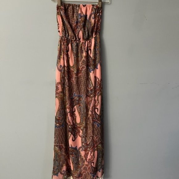 love FIRE Strapless Maxi w/ lining (S) - Picture 1 of 3